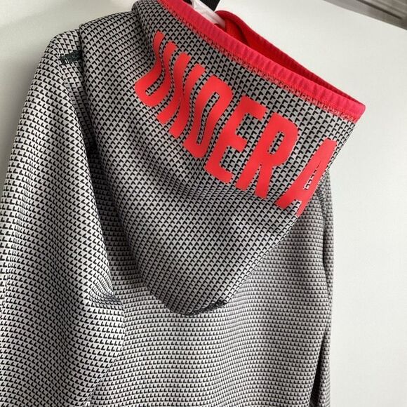 Girls Under Armour‎ Drifit Performance hoodie Medium Gray/pink - Picture 6 of 7
